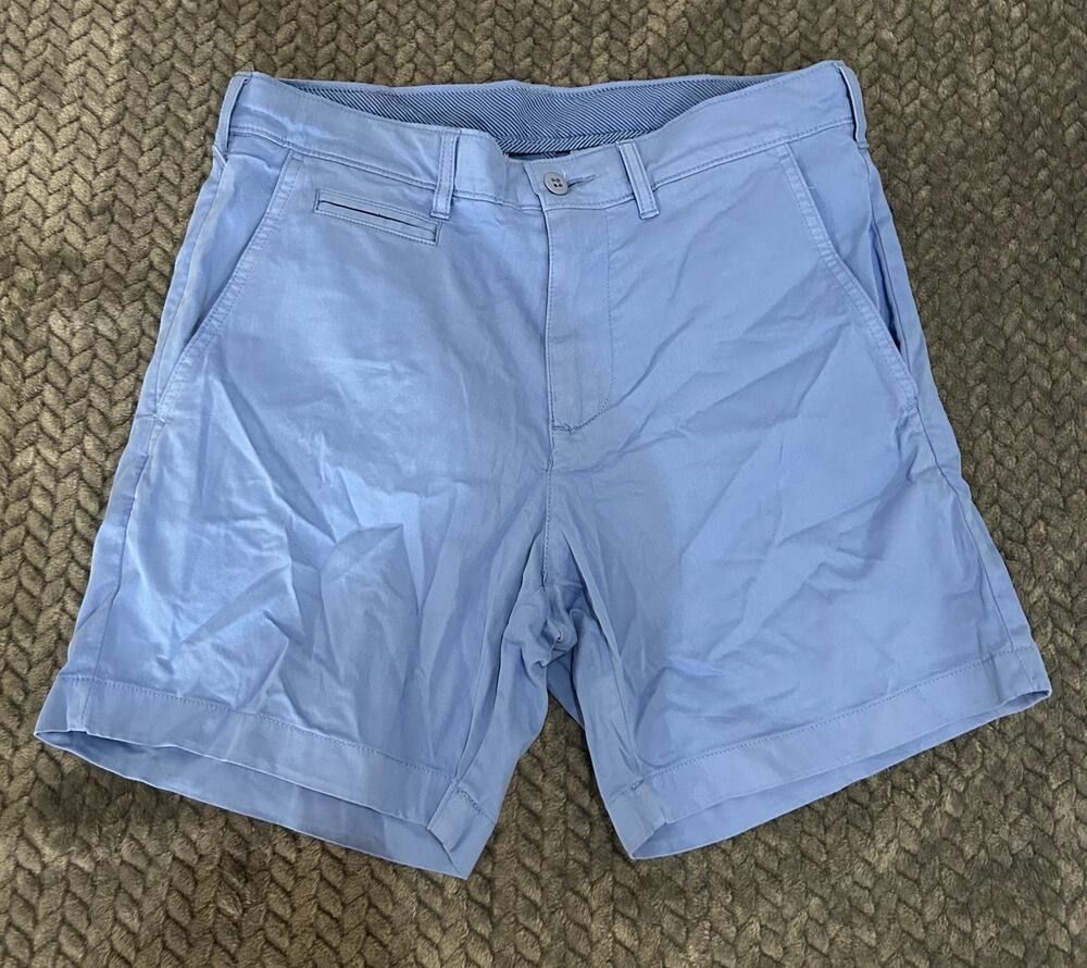 Daniel Cremieux Chino Shorts Mens 29 Blue Cotton Flat Front Casual